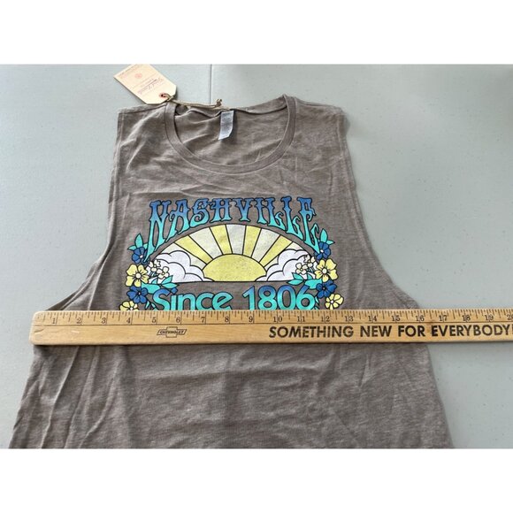 Good Land Supply Co Nashville Since 1806 Tank Top Womens Medium Ash Gray Tee NEW - Picture 6 of 7